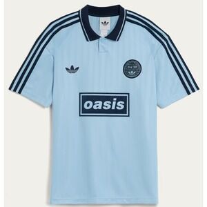 NWT adidas x Oasis Tour Jacquard Jersey Clear Sky L Sold Out Rare Britpop Shirt